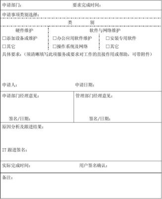 計(jì)算機(jī)網(wǎng)絡(luò)安裝與維護(hù)服務(wù)申請(qǐng)表